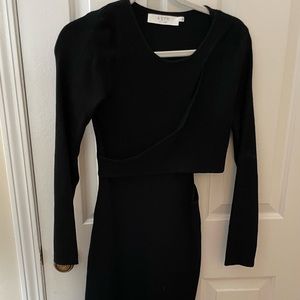 Astr the Label Black Bodycon Dress with cut outs